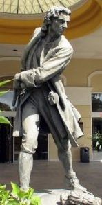 Estatua de Woodes Rogers en Nassau.